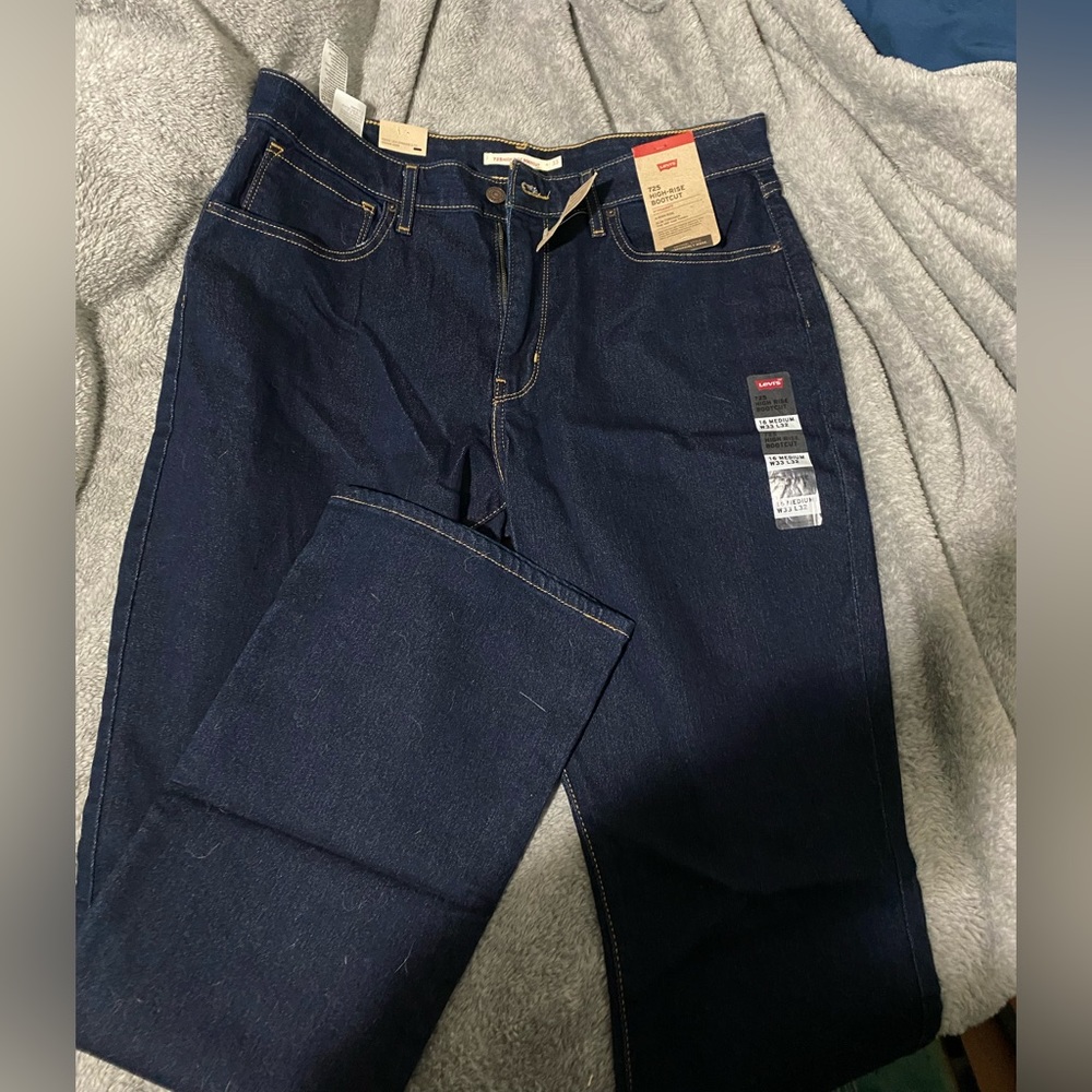Size 16 bootcut jeans, also stretchy!